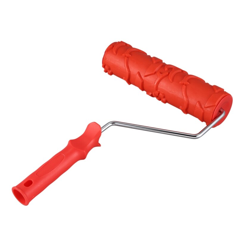 EG4105T Embossed Paint Roller 10 Inch Rubber Wood Pattern Graining Knurling Tool For Wall Decoration