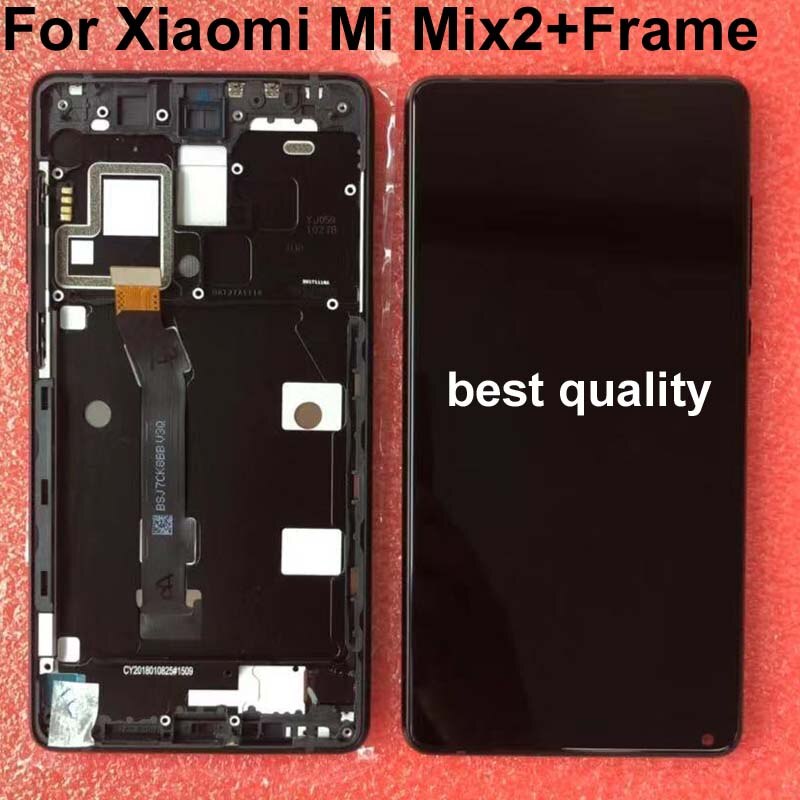 Painel de reposição para xiaomi mi mix2, display 100% original para lcd, 10 touch screen, xaiomi mix 2 mde5, lcd, digitalizador, reposição + moldura