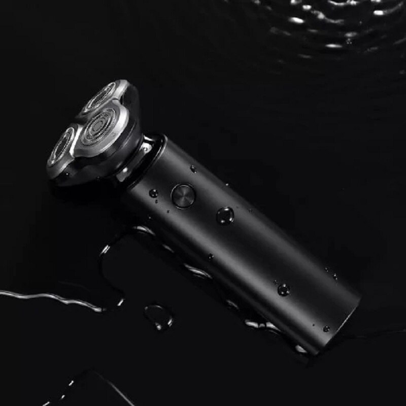 Xiaomi mijia, barbeador elétrico original, barbeador s500, 3 cabeças, máquina de barbear a seco ou úmido, aparador de barba, lâmina lavável, visor led limpo