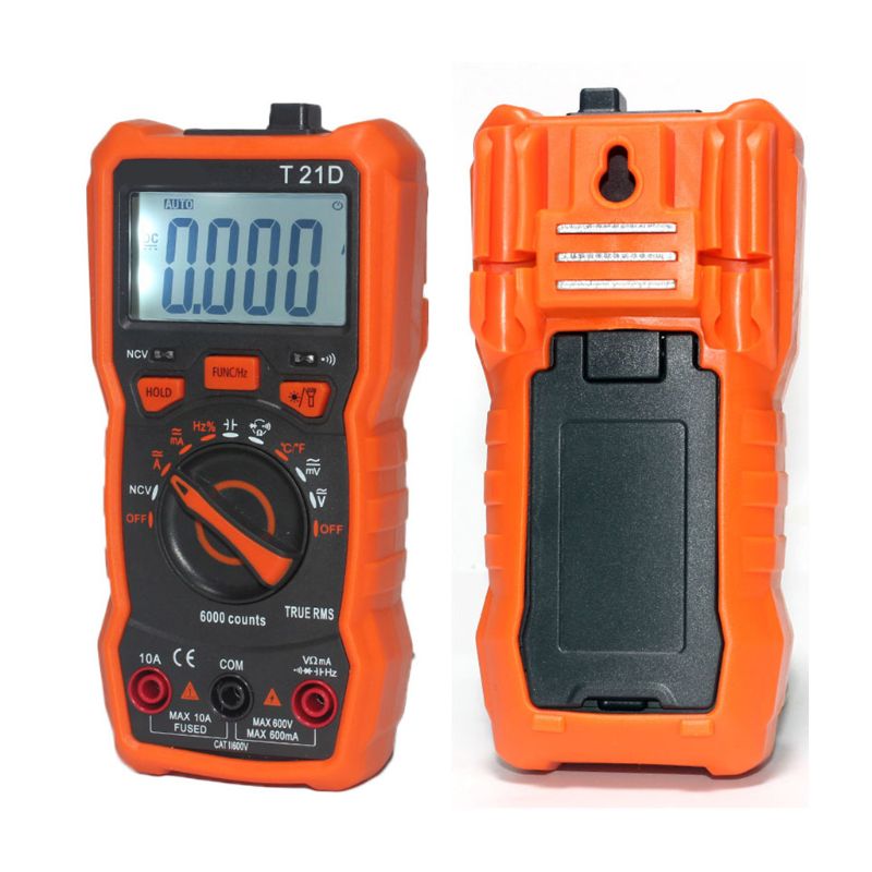 T21D Digital Multimeter DC/AC Voltmeter Handheld Diode NCV Tester 6000 Counts