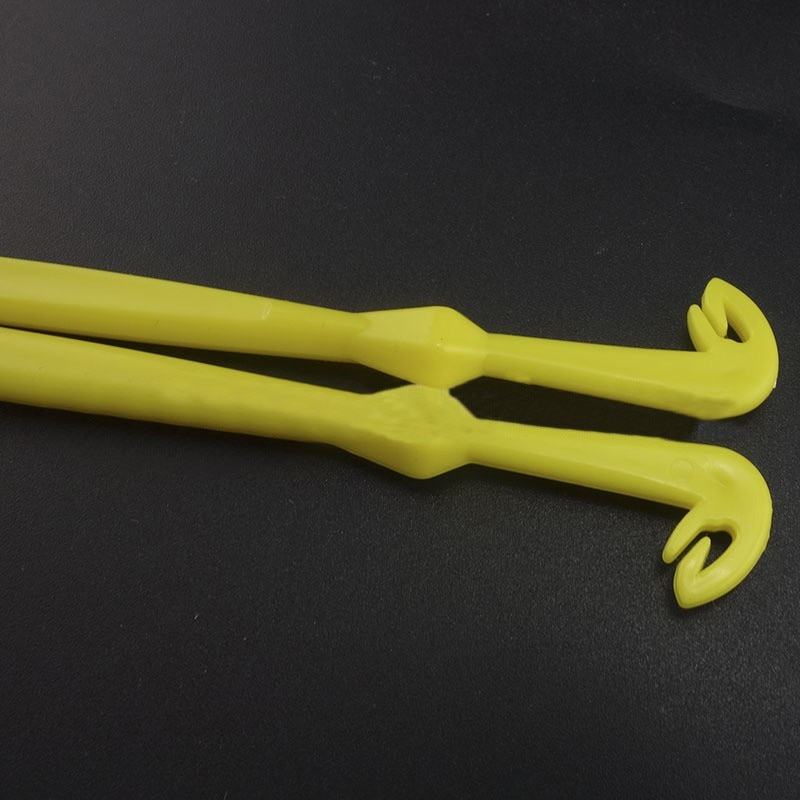2pcs Easy Hook Loop Tyer & Disgorger Tool Tie Fast Knot Tying Tool for Fly Fishing Hook Tools Line Tier Kit Yellow Plastic