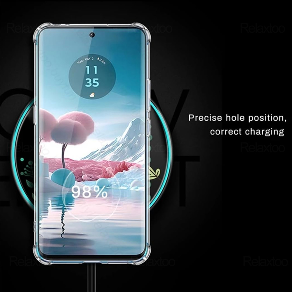 Transparent Clear Soft Case For Motorola Edge 40 Neo Armor Shockproof Cover Coque Moto Edge60 Fusion Edge50 50 60 Pro 5G Bumper