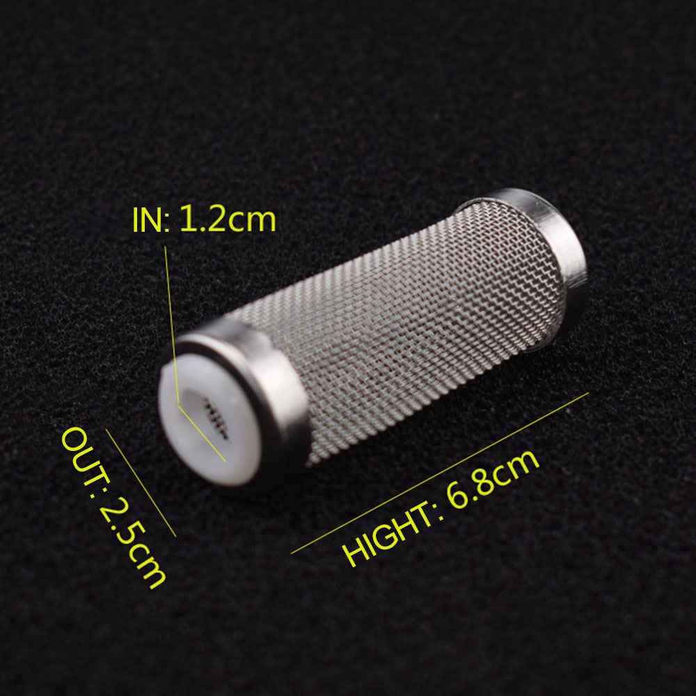 Edelstahl Fisch Einlass Schutzgitter Filter Netze einstellen Spezielle Aquarium Garnelen Zylinder Filter Zufluss Einlass Schutzfall