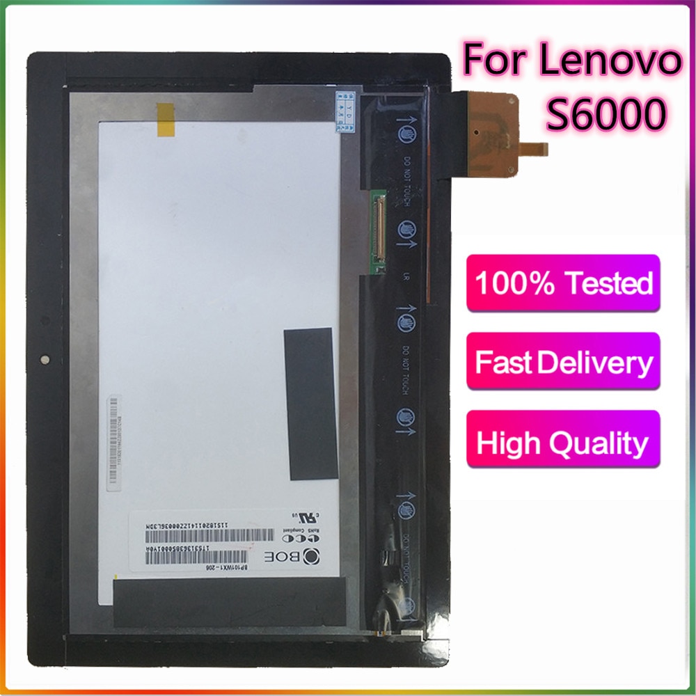 10.1 tuuman lenovo ideatab  s6000 s6000- h lcd-näyttö kosketusnäytön digitointikokoonpanolla