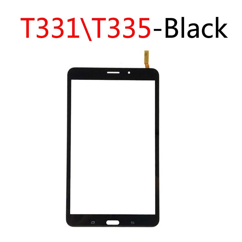 Dla Samsung Galaxy Tab 4 8.0 T331 t335 T330 ekran dotykowy Panel Digitizer szklany obiektyw wyświetlacz LCD Tablet wymiana ekranu dotykowego: T331T335-Black