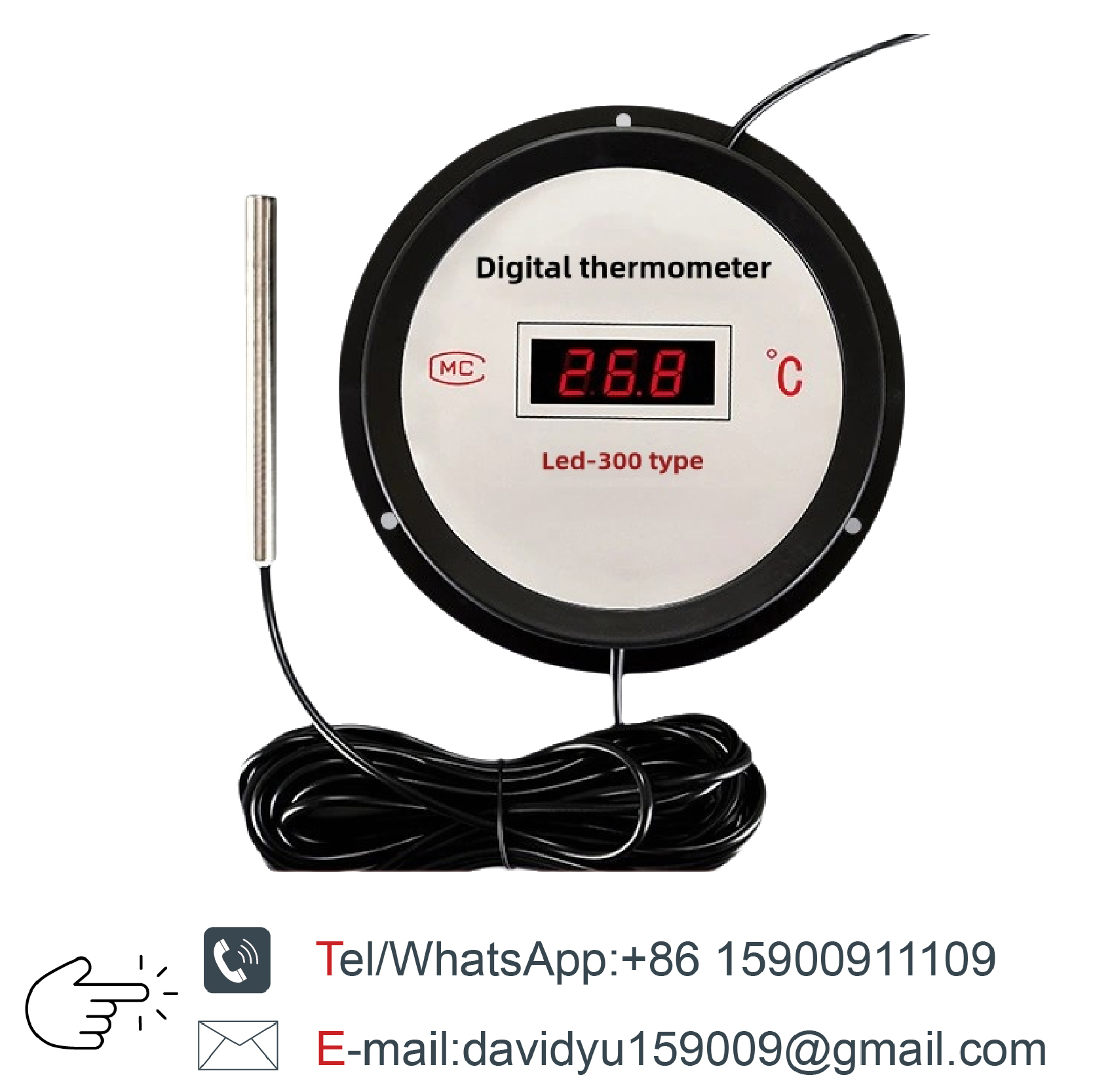 Digitale Thermometer met LCD Display Temperatuurmeter voor Keuken Voedsel en Lichaam