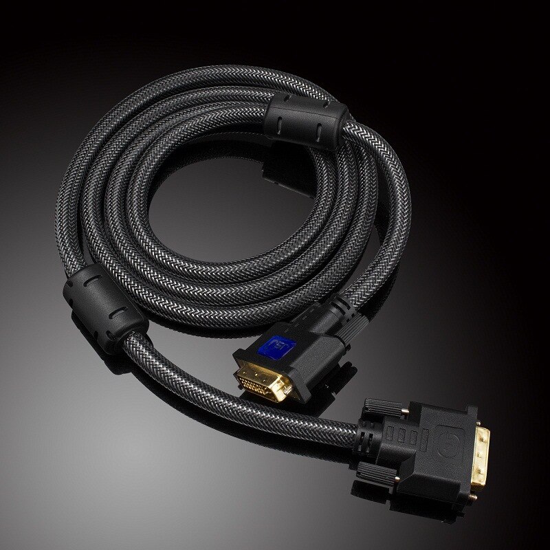 1080P Gold Plated DVI-D DVI 24+1 Male To Male Cable Plug For Projector Monitor Computer