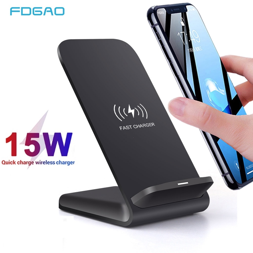 FDGAO 10W 9V Schnell Qi Drahtlose Ladegerät für iPhone 11 Profi XS Max XR X 8 Schnelle Drahtlose ladestation für Samsung S10 S9 Hinweis 9 10