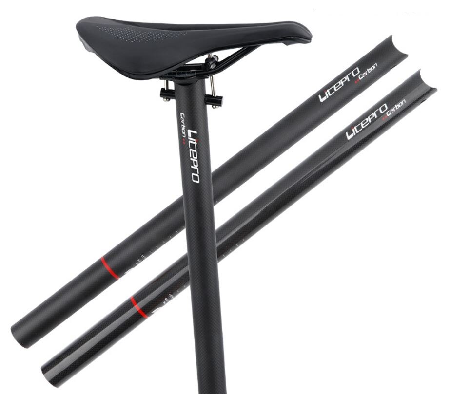 Litepro Zadelpen Voor Brompton Vouwfiets Carbon 31.8Mm * 580Mm Fietsstoeltje Buis
