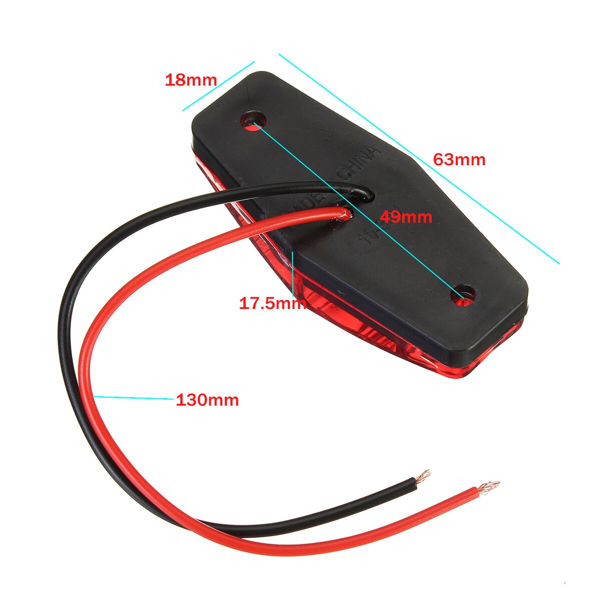 10Pcs 12V 24V Led Auto Truck Side Marker Blinker Externe Licht Flasher Strobe Signal Lamp Indicator voor Vrachtwagen Bus Van Rode