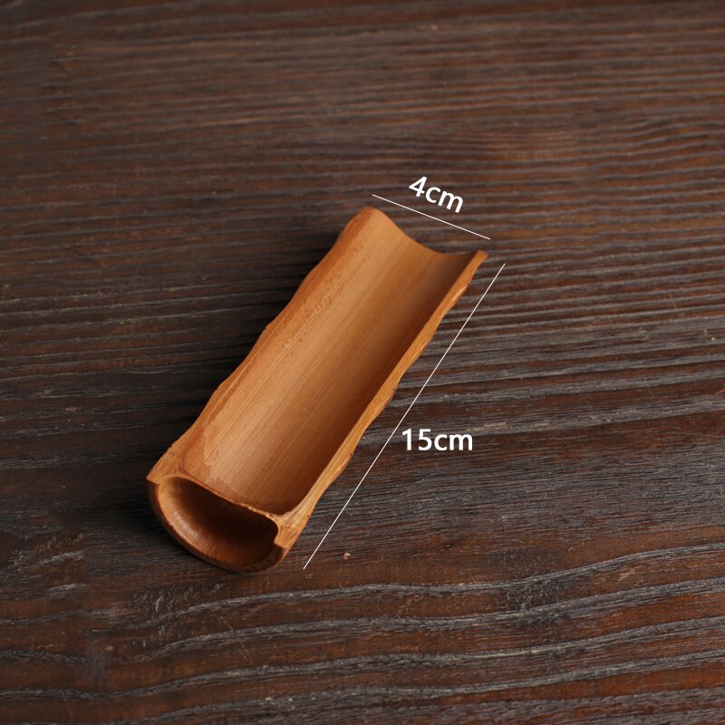 Colher de chá de bambu natural de madeira estilo retro chinês kongfu pá de chá colher de chá cerimônia forma de peixe colher de chá acessórios de chá