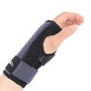 Aolikes elastische duim polsband veer stalen wikkel handpalm pols brace rechter of linker hand ondersteuning corrector bandage: Grijs / L -1 paar