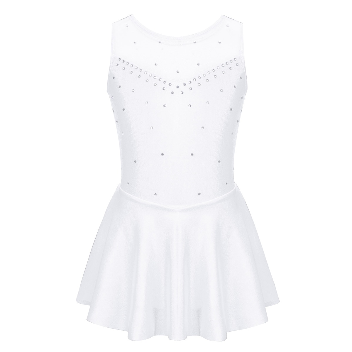 Robe de Ballet pour Fille, Tenue de Ballerine de Patinage Artistique avec Dos en Strass, pour Spectacle sur Scène: L / Bleu