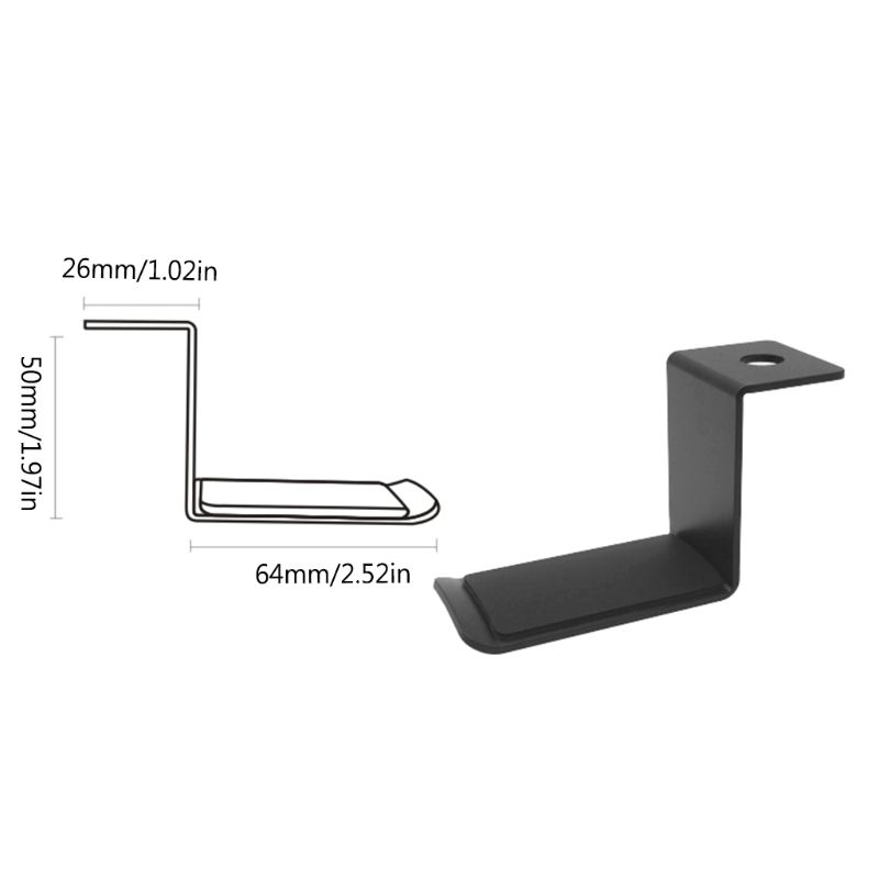 Aluminum Alloy Headphone Hanger Holder Wall Mount Headset Stand Desk Display Bracket Hanging Hook Earphone Rack