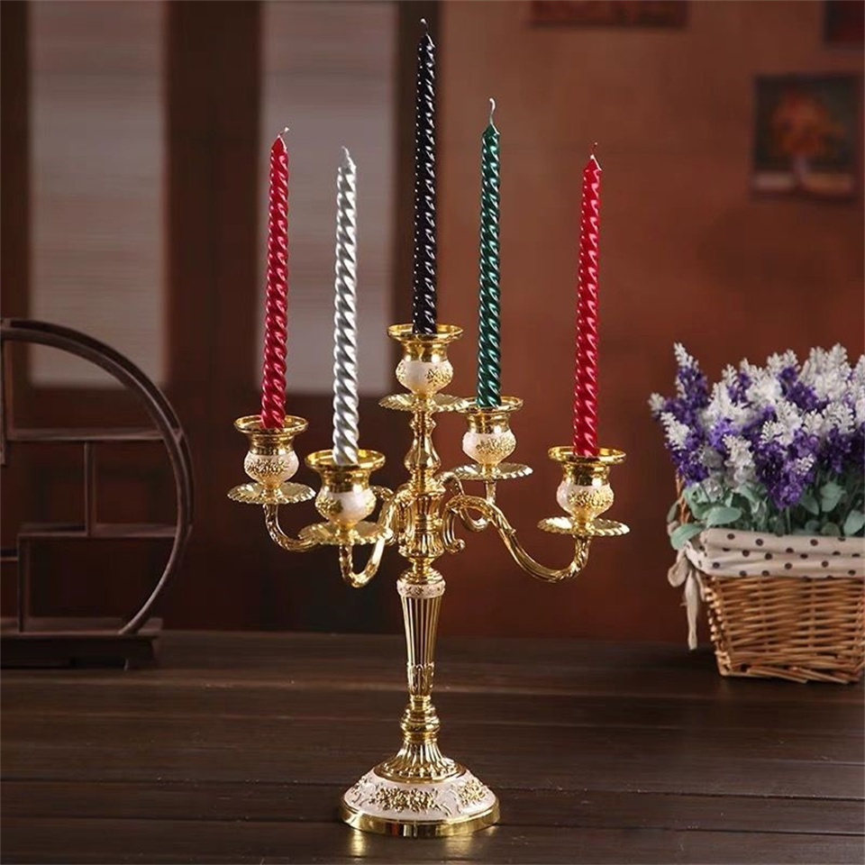 4PCS/Set European Long Threaded Candle Paraffin Stick Candle For Hotel Home Candlestick Dinner Decor Valentine's Day Decoration