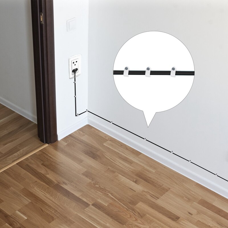 300 Pieces Of White Cable Staples Clip Wall Wire Nail Fixture For Ethernet Cable Rg6 Rg59 Cat5 Cat6 Rj45 Tv Wire Cable 7Mm