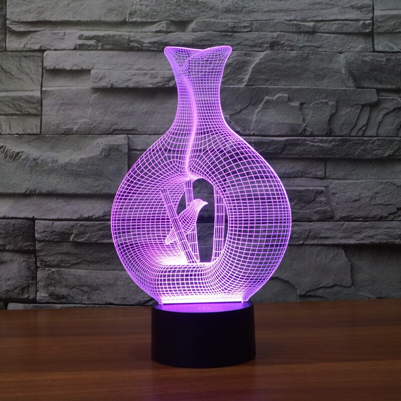 Aigle oiseau pic perroquet Animal acrylique 7 couleur lampe de bureau 3D lampe nouveauté LED veilleuse millénium faucon lumière