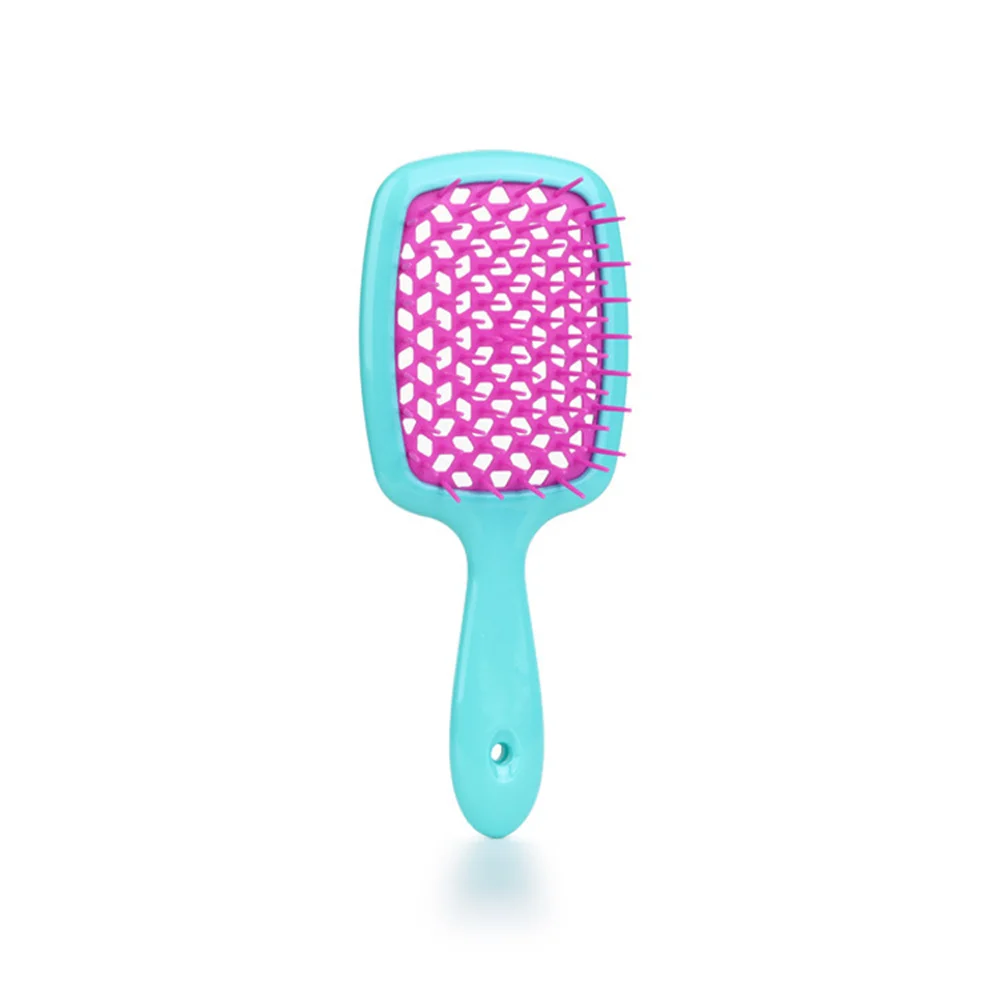 Air Cushion Comb Hair Massage Wet Dry Comb Anti-static Hollow Out Wet Curly Hair Brushes Barber Styling Tool: Yellow