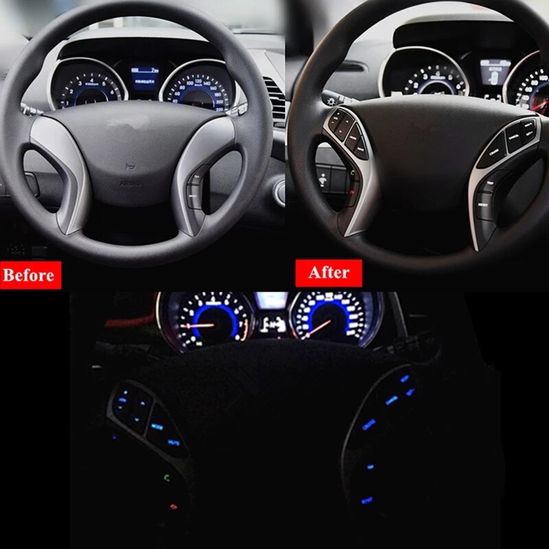 Car Steering Wheel Control Button For Hyundai i30 Elantra Multifunction Cruise Car Radio GPS Multimedia Navigation Remote Switch