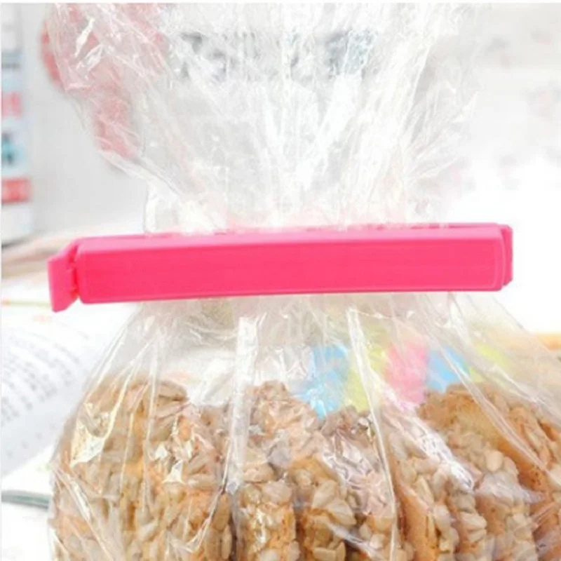 5 stks/partij Keuken Accessoires Kleurrijke Snack Plastic Clip Voedsel Opslag Afdichting Tool Fruit Behoud Zak Houder Keuken Gadget