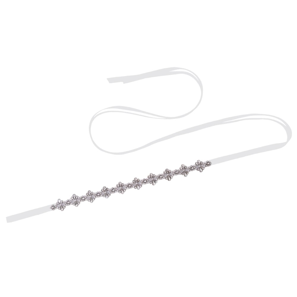 OLOMLB Cintura per Abito Da Sposa Da Sposa di applique Da Sposa Da Sposa Strass fascia Cinture Donna Cinture per il Nero Abiti Da Cerimonia: bianca