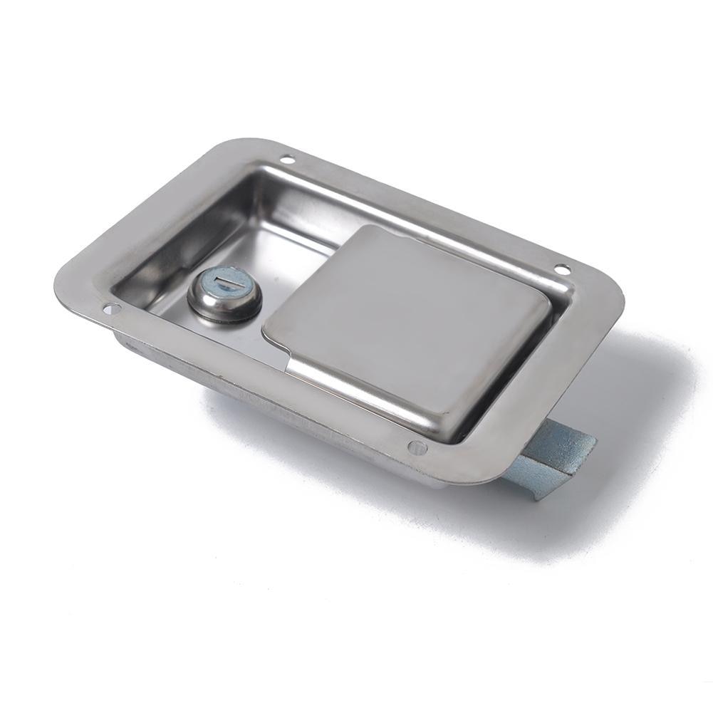 Stainless Steel Paddle Latch with Keys for Caravan Trailer Truck Tool Box Door Lock Car Accessories Auto Replacement Accessories