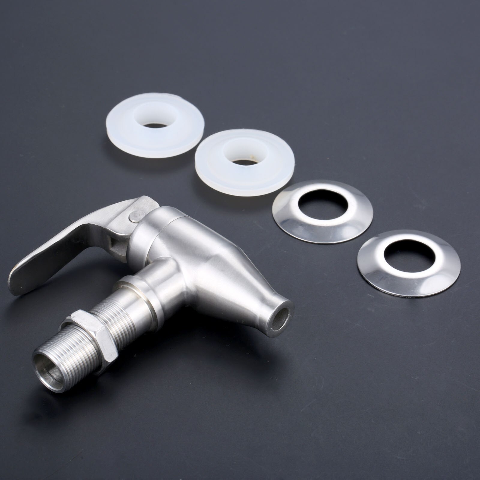 1Pc 16mm Stainless Steel Wine Beer Water Faucet Tap Draft Beer Drinks Beverage Dispenser Spigot Coffee Machine Beer Kegs Faucet