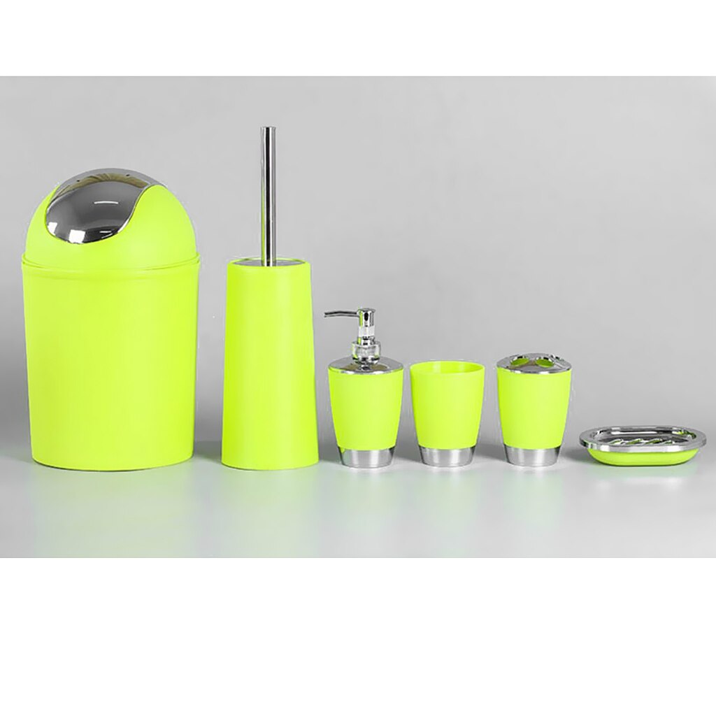 Juego de accesorios para baño y lavabo, dispensador de loción, jabonera, papelera, 6 uds., etc. 8 colores