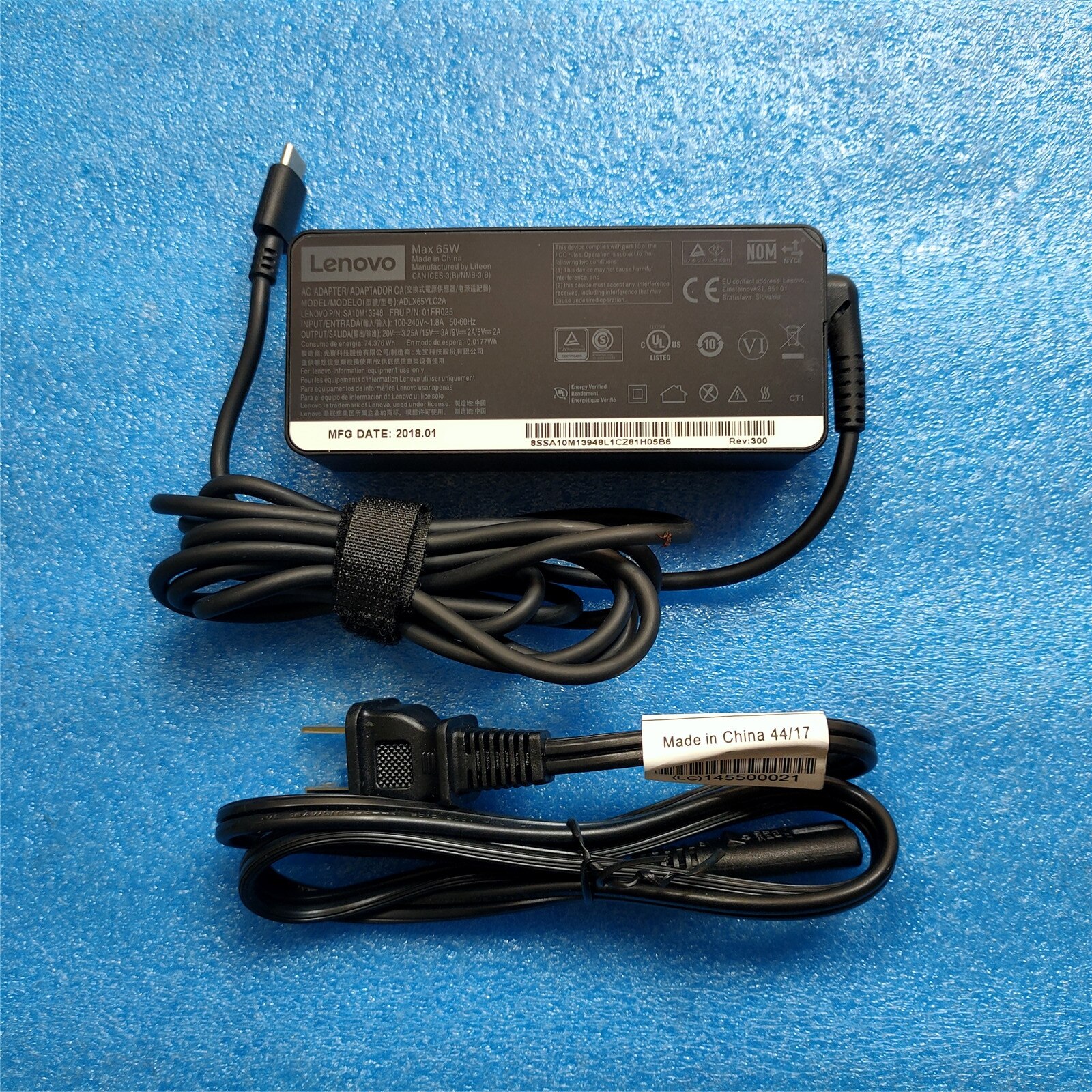 Original 20V 3.25A 65W USB-C Adapter For Thinkpad T470 T470S T480S T480 T570 T570 T580 2pin 01FR029 01FR031 01FR025 01FR027