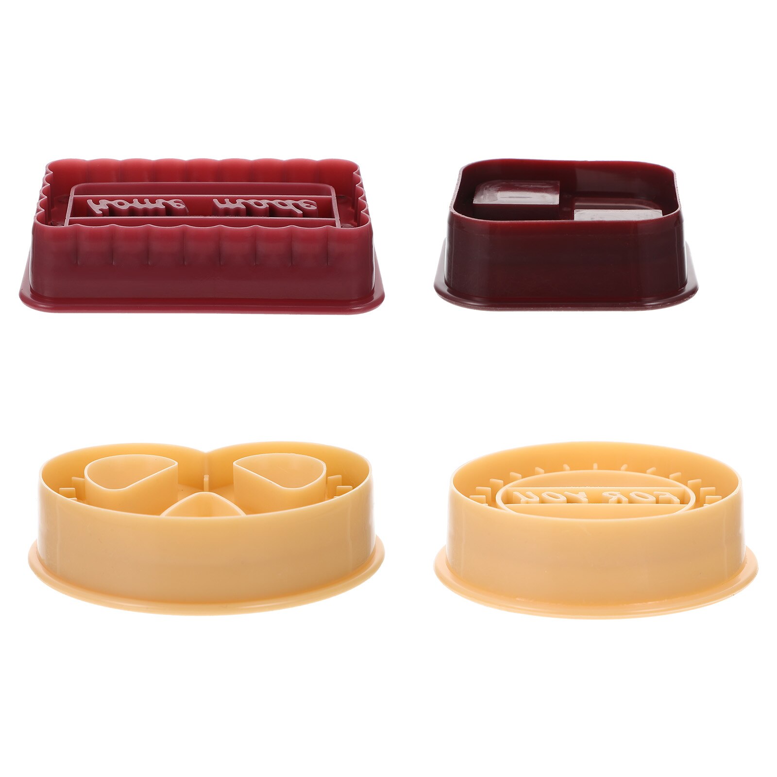 2 sets of plastic cookie cutters, creative cookie cutters, diy baking molds: Default Title