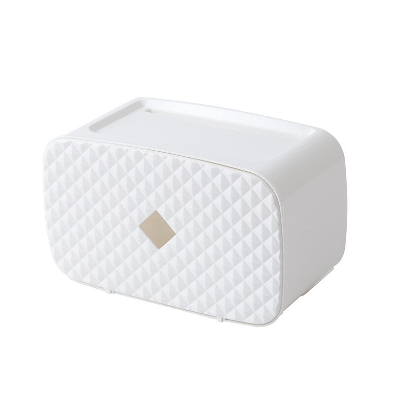 Portable Toilet Paper Holder Plastic Waterproof Paper Dispenser For Toilet Home Storage Box Bathroom Accessories: C-White