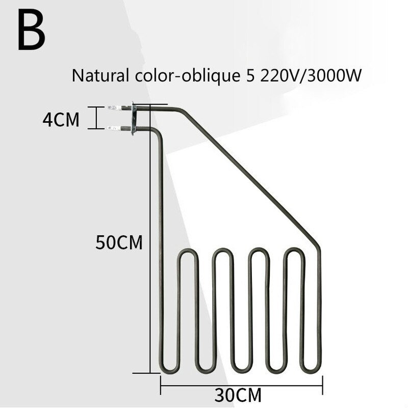 1 220 / 380V stainless steel heating element for stove sauna heating element tilt electric heating tube flat tube heater