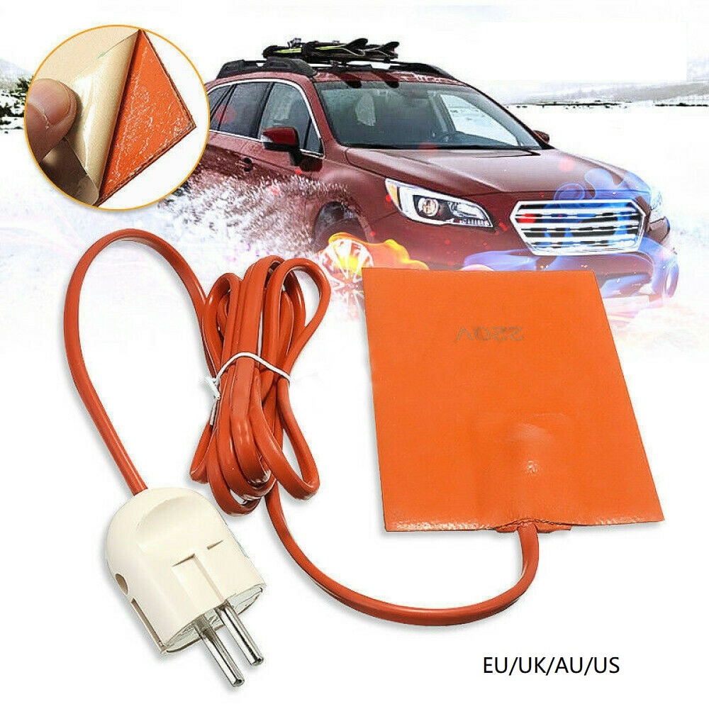 220V 150W Auto Wasser Panzer Frostschutz Heizung Silikon Gummi Thermostat Heizung Platte Öl Pfanne Hydraulische Panzer Heizung Platte matt