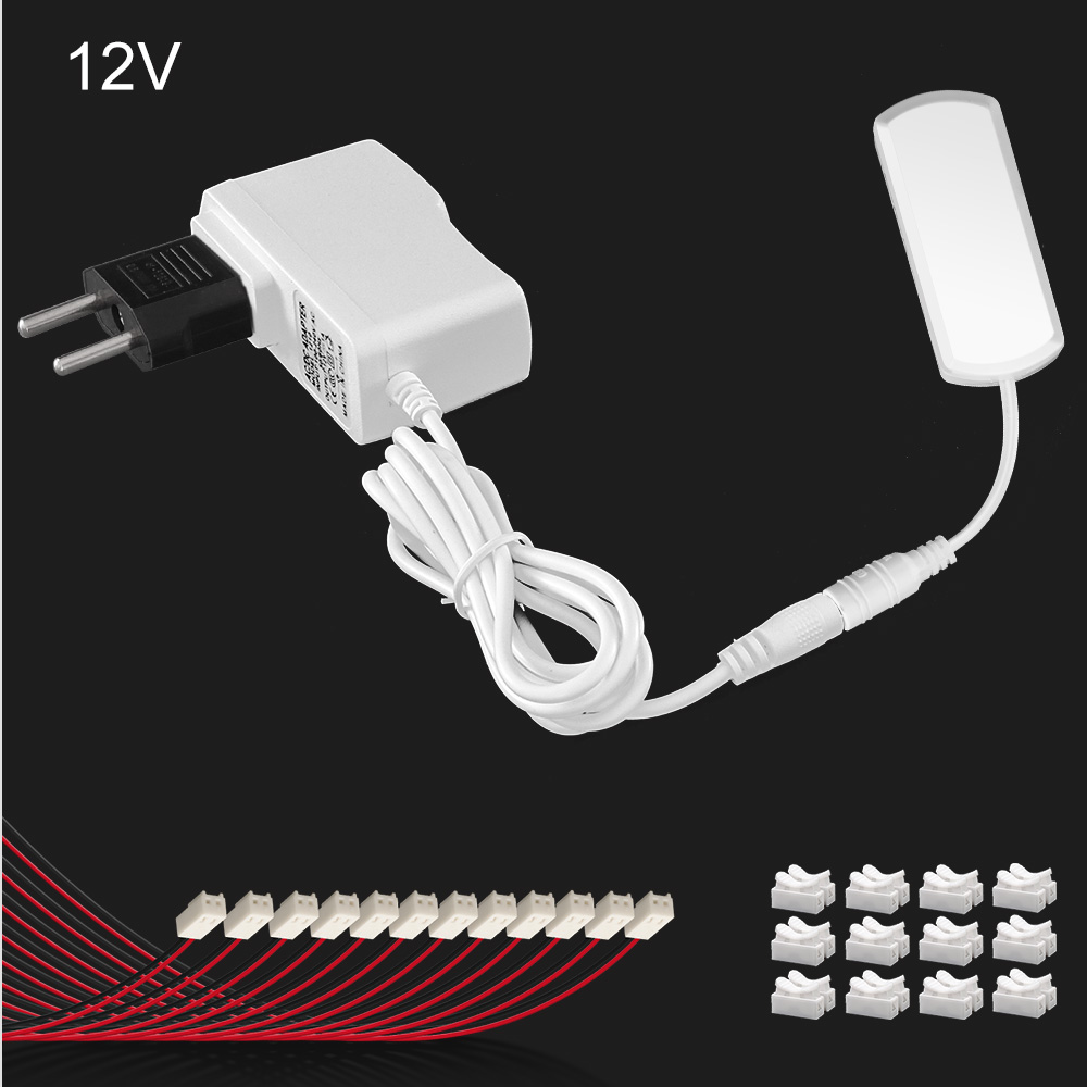 AC/DC Adapter Power Supply with 12ports Power Supply Output Universal Plug for Model Lamp/Railway/Railroad/Train Layout: Yellow
