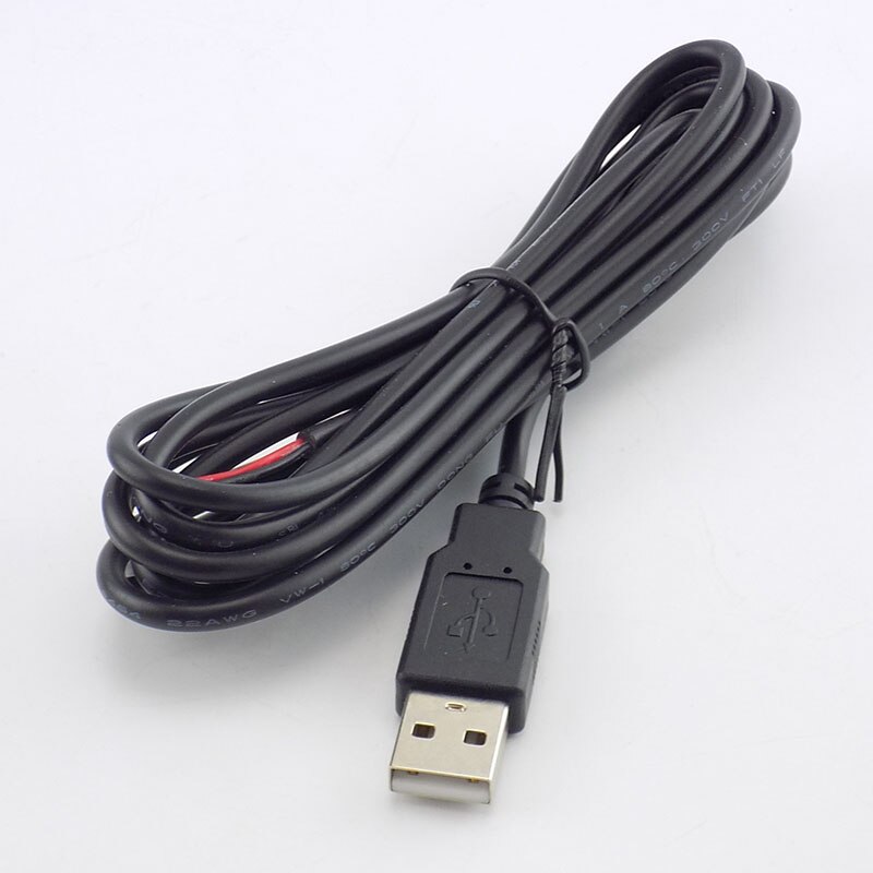 ESCAM USB 2.0 Type A Uros 2-nastainen Kaapeli Virtalähdeadapteri - 0.3m/1m/2m - DIY