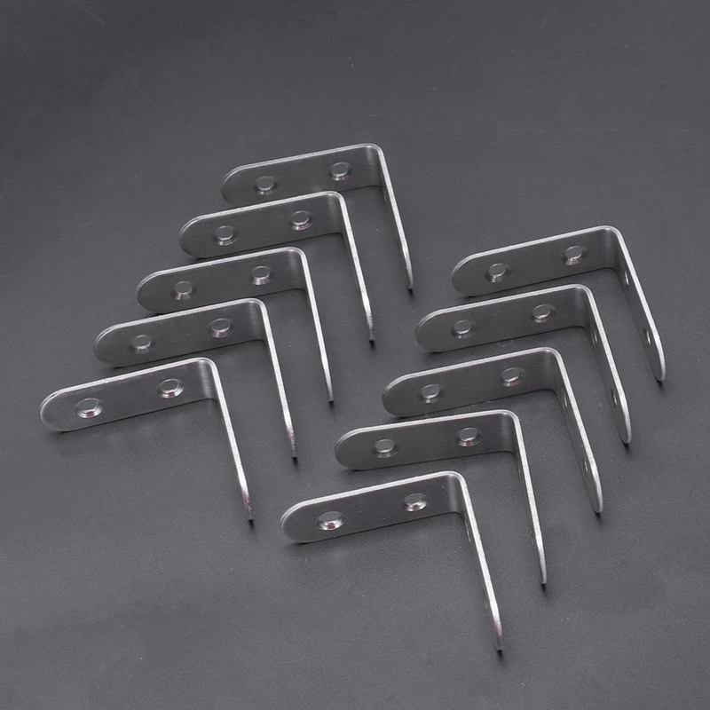 30 Pcs Stainless Steel Shelf Support Corner Brace Angle Bracket, 10Pcs 50 X 50Mm &amp; 20 Pcs 20 X 20Mm