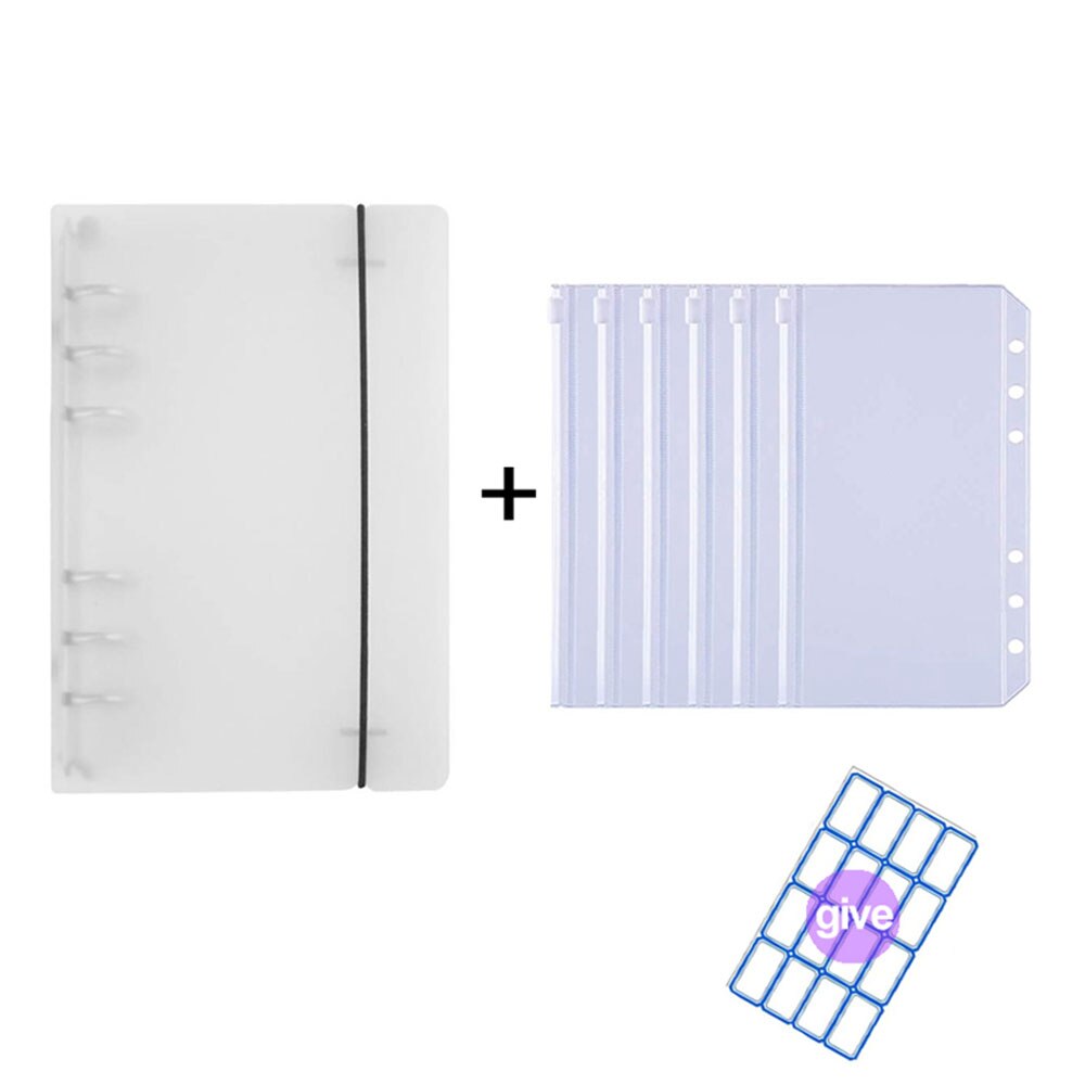 A6 Clear Plastic Bindmiddel Zakken 4 1/5X6 3/4 Losse Blad Zakken Organizer Budget Envelop Systeem, met Clear Bindmiddel Cover: A6 Size- Clear 6