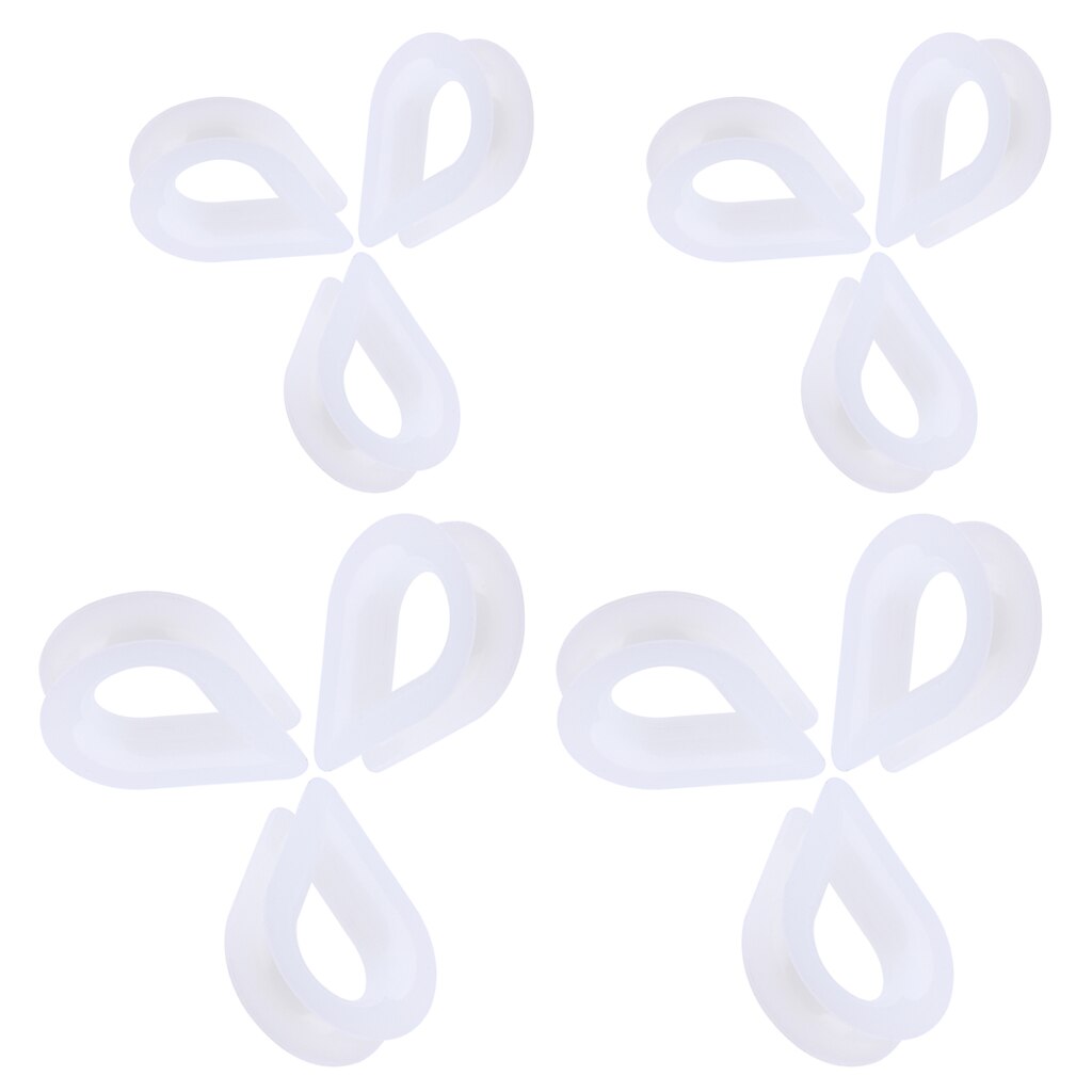 Total 12 Pcs, Braided Nylon Anchor Rope/Line with Thimble, Boat Rode 3/8inch, 1/2inch