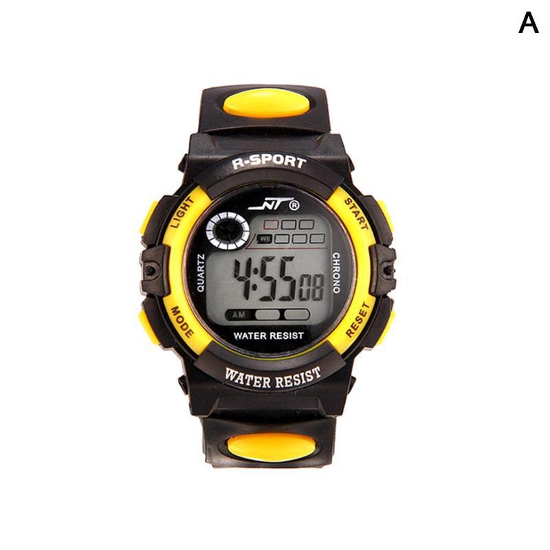 Kindersporthorloge waterdicht digitaal horloge led elektronisch kleuren horloge sport kinderen alarm datum horloges pols waterdicht  s5 i 2