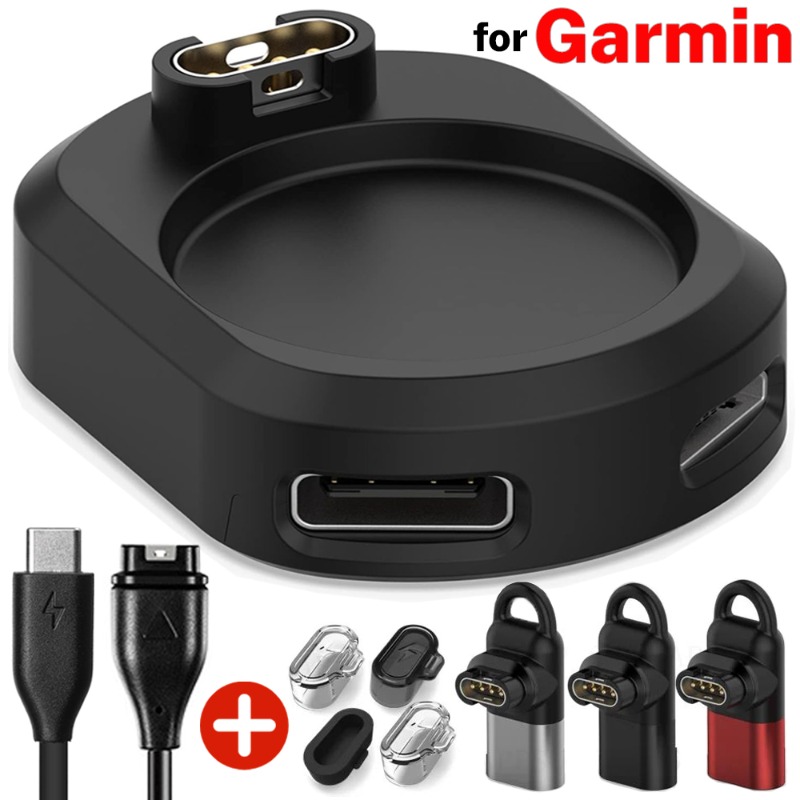 Opladeradapter voor Garmin Watch Forerunner 265 965 245 955 255s Venu 3S SQ2 Oplaadstekkerconverter voor iOS USB-kabel Type C