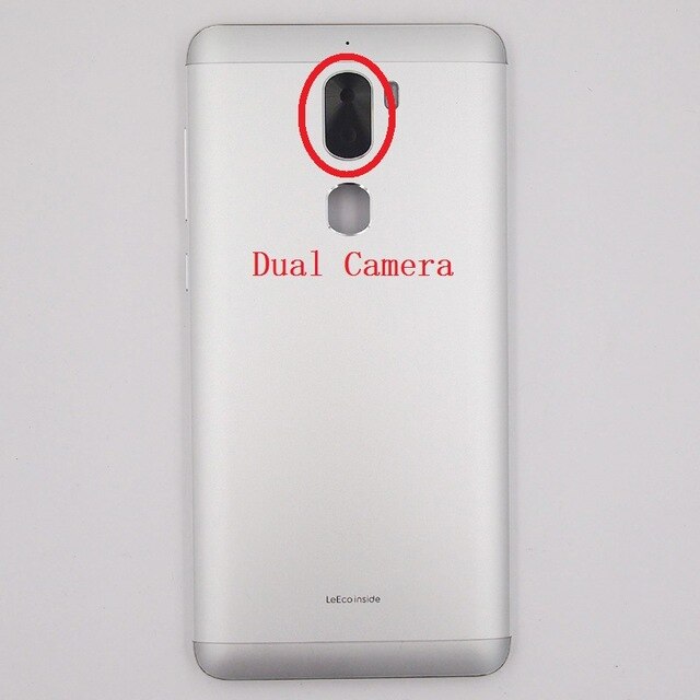 Cámara Dual Original de 5,5 pulgadas para Letv, LeEco, Coolpad, cool1, cool 1, c106, cambiador de batería 1C, carcasa trasera con botón de volumen: Plata