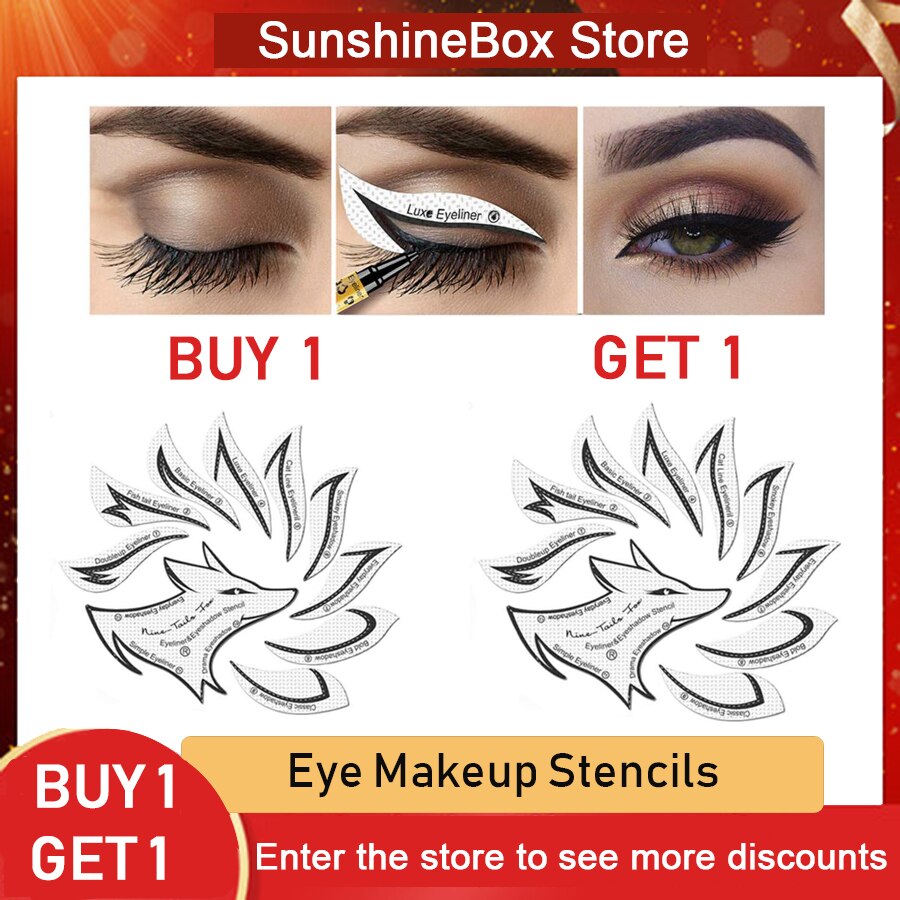 Non-woven Eye Makeup Stencils Eyeliner Template Shaping Tools Eyebrows Eye Shadow Makeup Template Tool Styling Drawing Guide