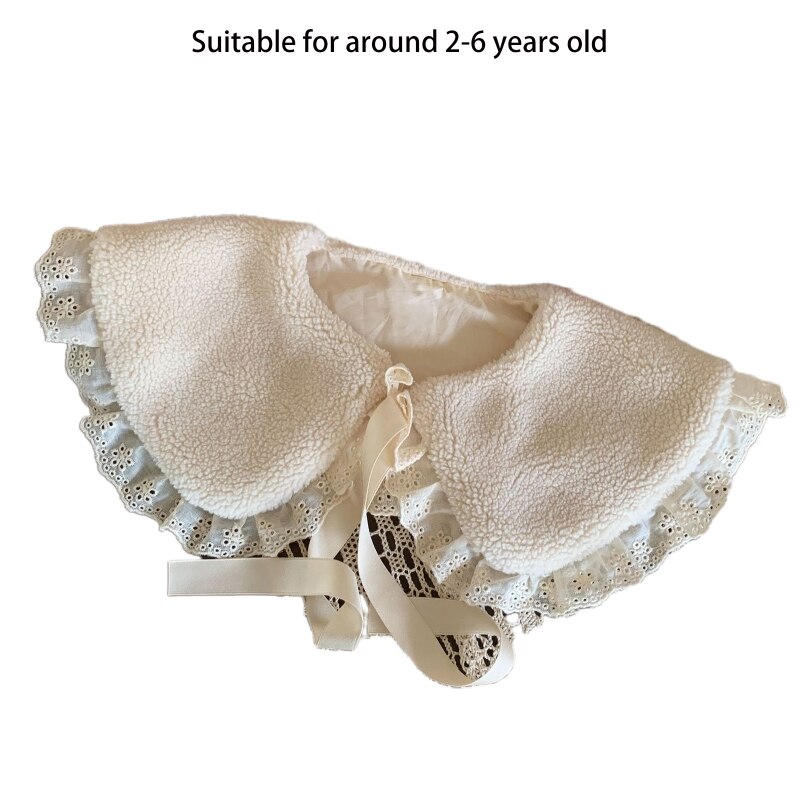 Lam Fleece Kant Kids Sjaal Baby Sjaal Kraag Das Voor Meisjes Sjaals Herfst Winter Kinderen Halsdoek Bib