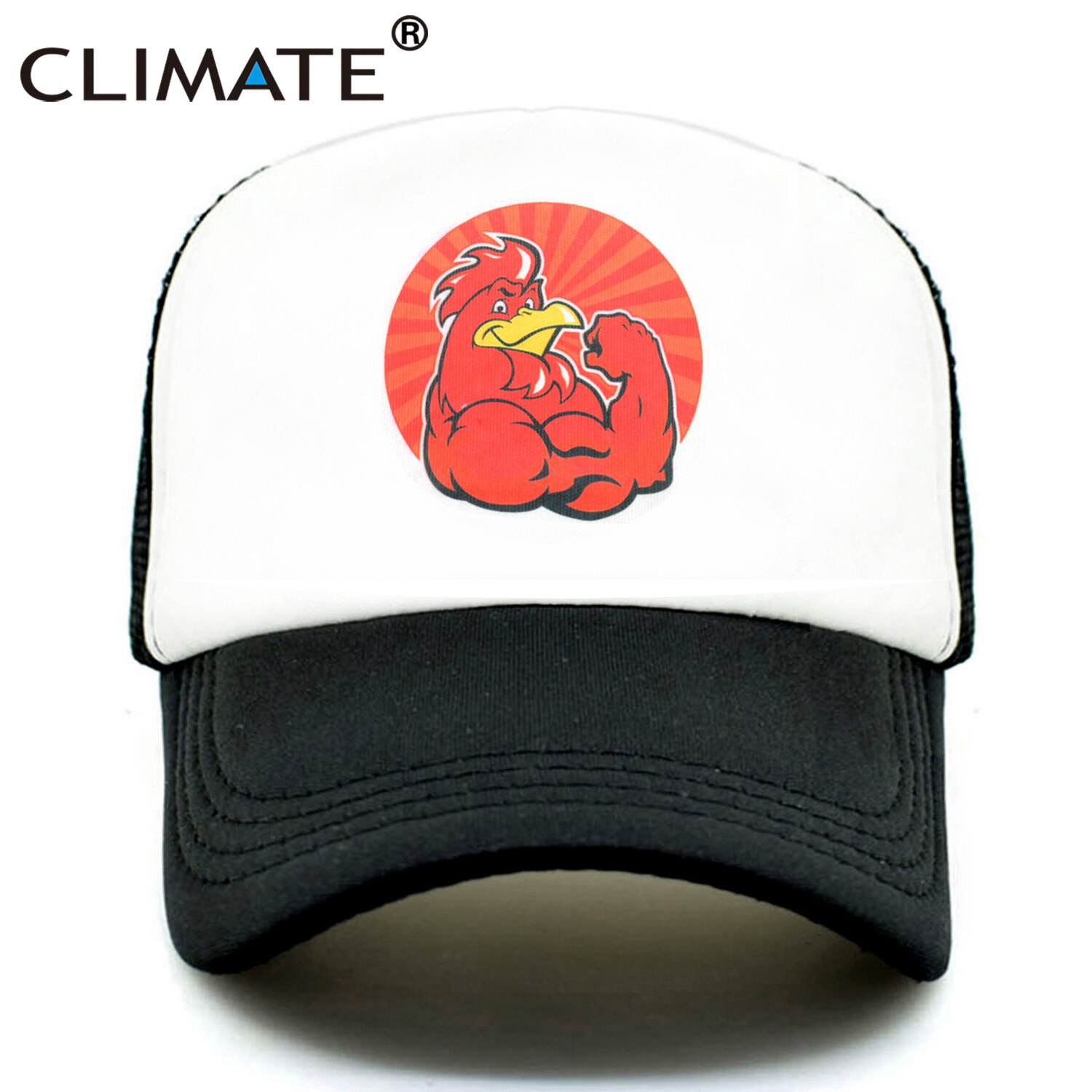 CLIMA Fresco Robusto Animale Cap Uomini Muscolare Gorilla Scimpanzé Fitness protezione di Sport Del Berretto Uomo del Muscolo PALESTRA Ventole Mesh Trucker Cap Corpo di costruzione: 098A-Black