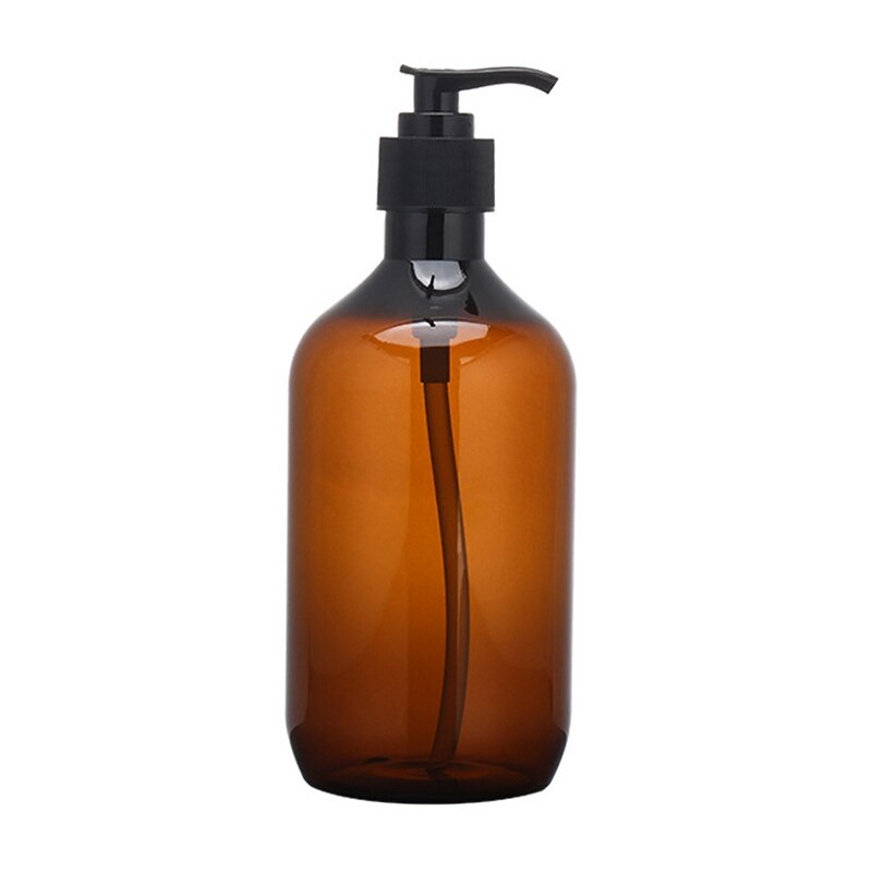 Braun Kunststoff Nachfüllbare Shampoo Flaschen Leere Seife Spender Gläser Für Shampoo Gedrückt Flasche Dusche Gel Lotion Container # L3