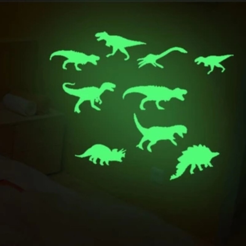 9/8 stuks glow in the dark dinosaurus lichtgevende stickers stereo 3d fluorescerende muurstickers leuke sticker voor kinderen  rt88: Draak één