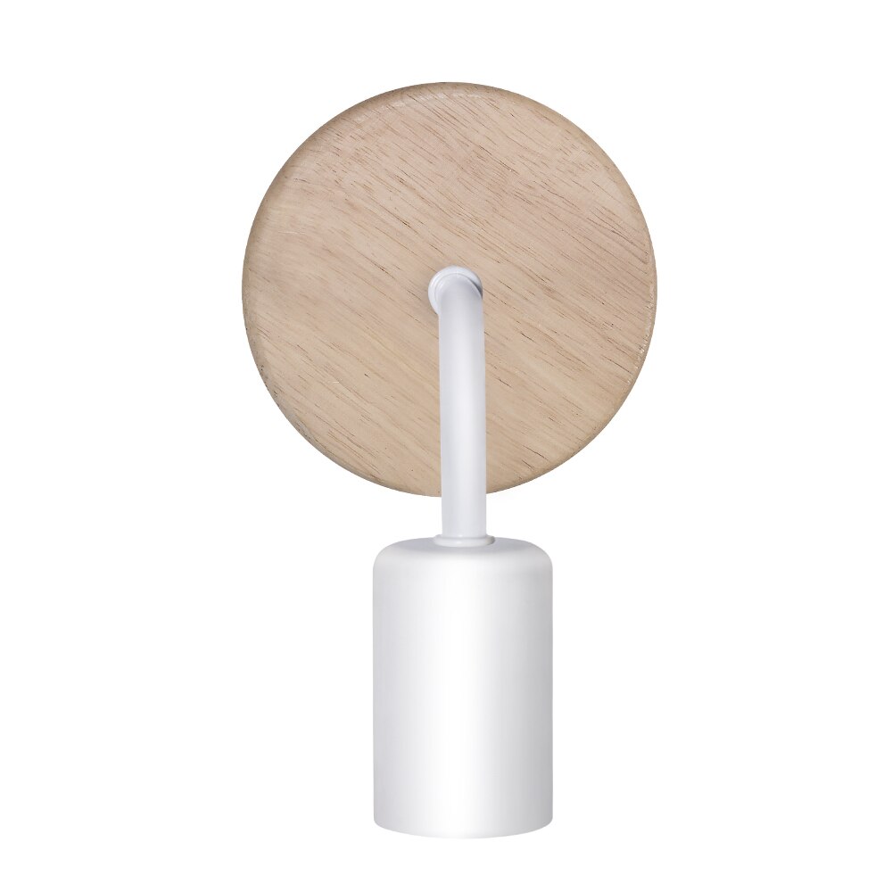 Wall lamp apply to E27 bedroom bedside lamp Nordic retro simple living room corridor aisle lamp background Wall lamp: Wood White