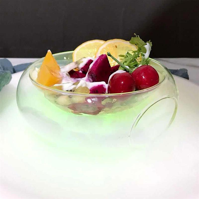 1pc molekylær køkken skål delikat salatskål gennemsigtig glasskål kunstnerisk undfangelse glas bordservice frugtskål fo
