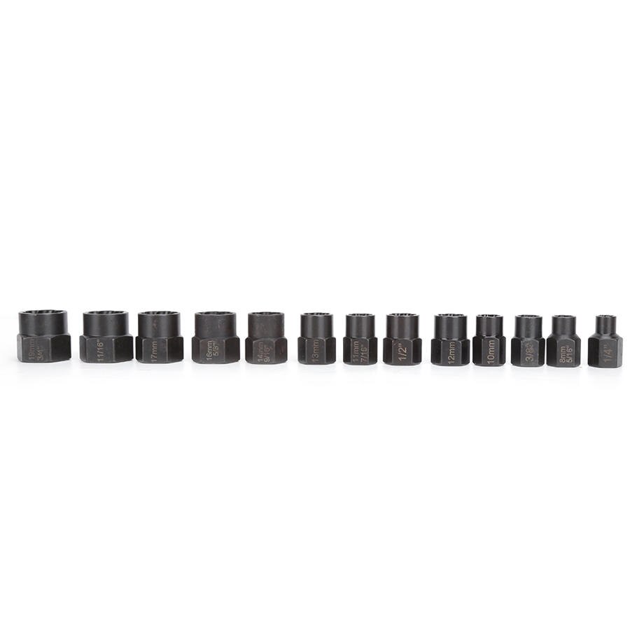 13PCS Screw Extractor Set Rust Resistance Extractor for Broken Screw Damaged Nut