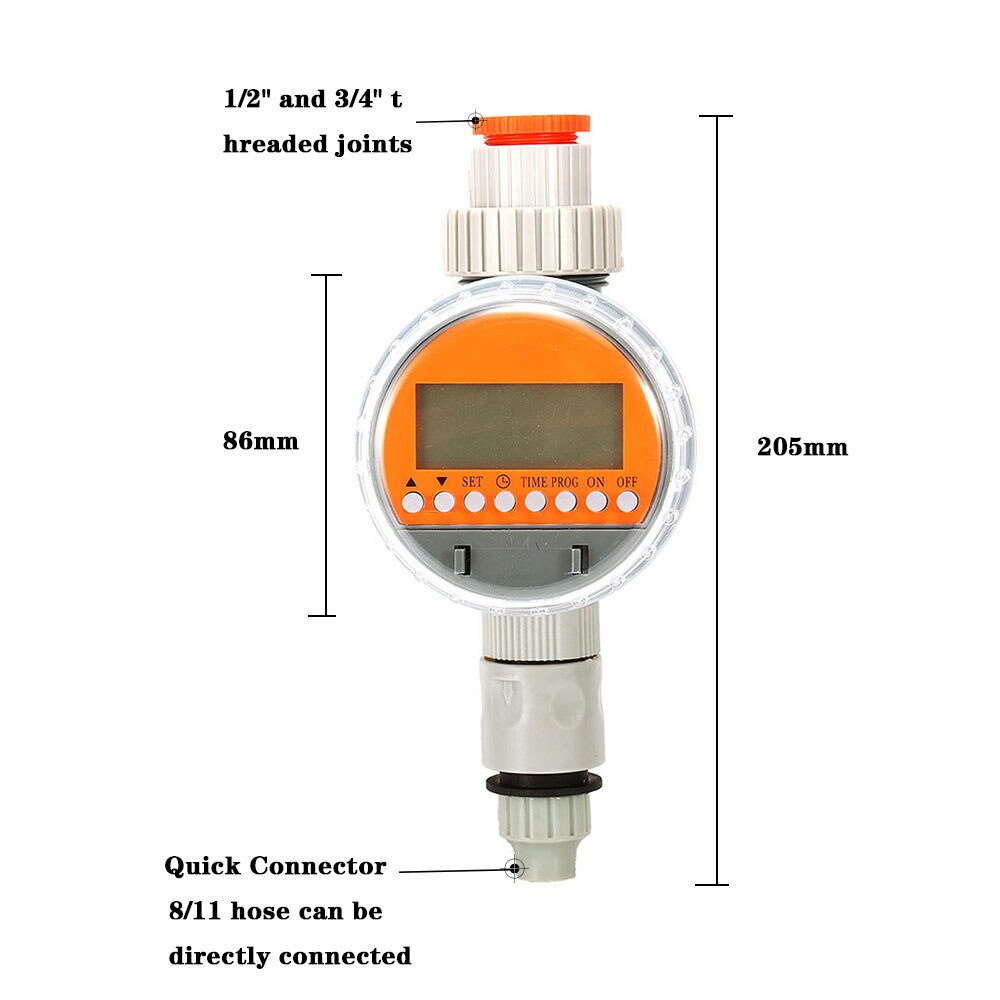 Garden Automatic Ball Valve Watering Timer LCD Display Electronic Plastic Programmable Water Timer For Garden Irrigation system